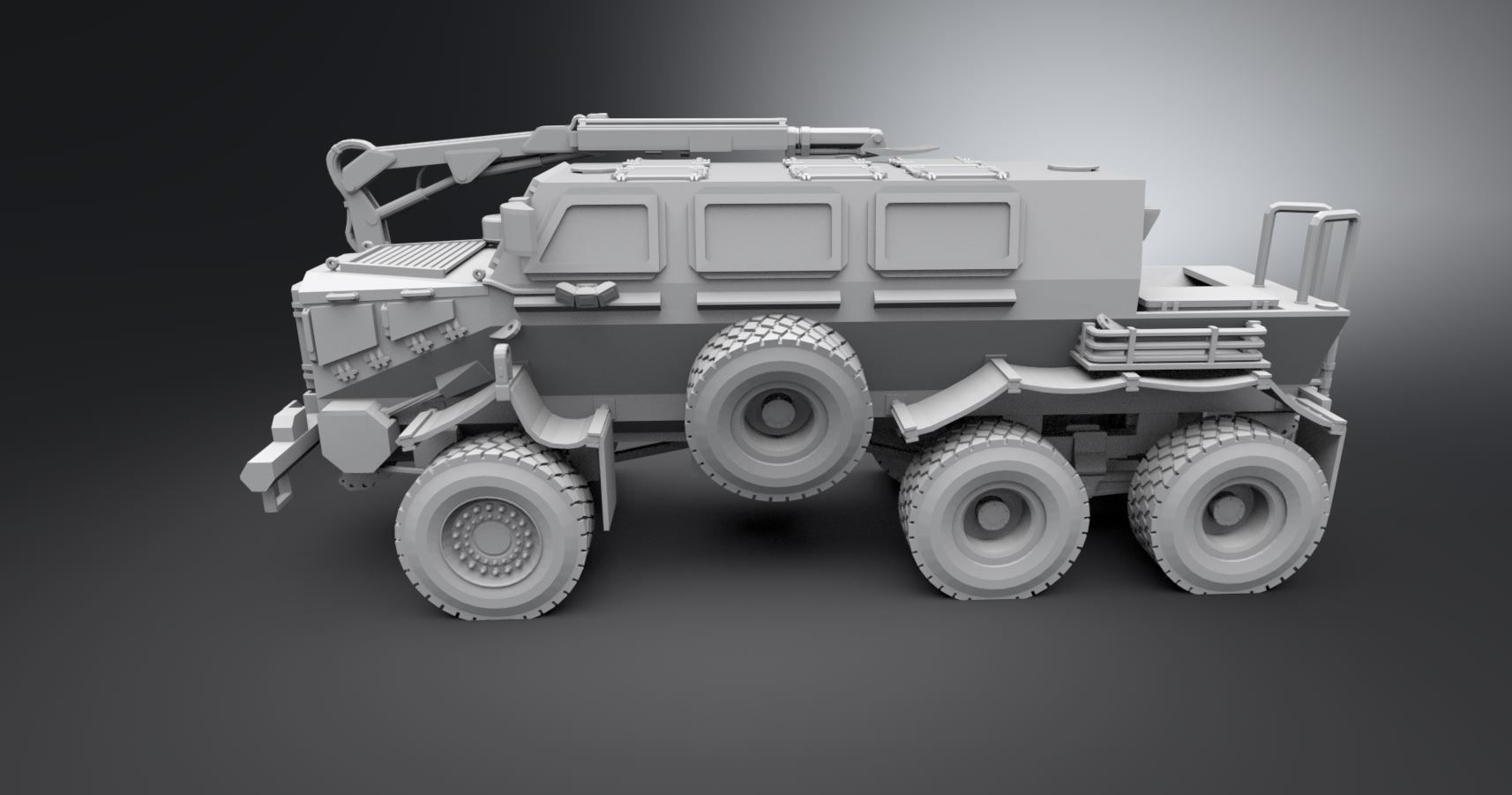Bufallo MRAP Scale Model 3D print model_1