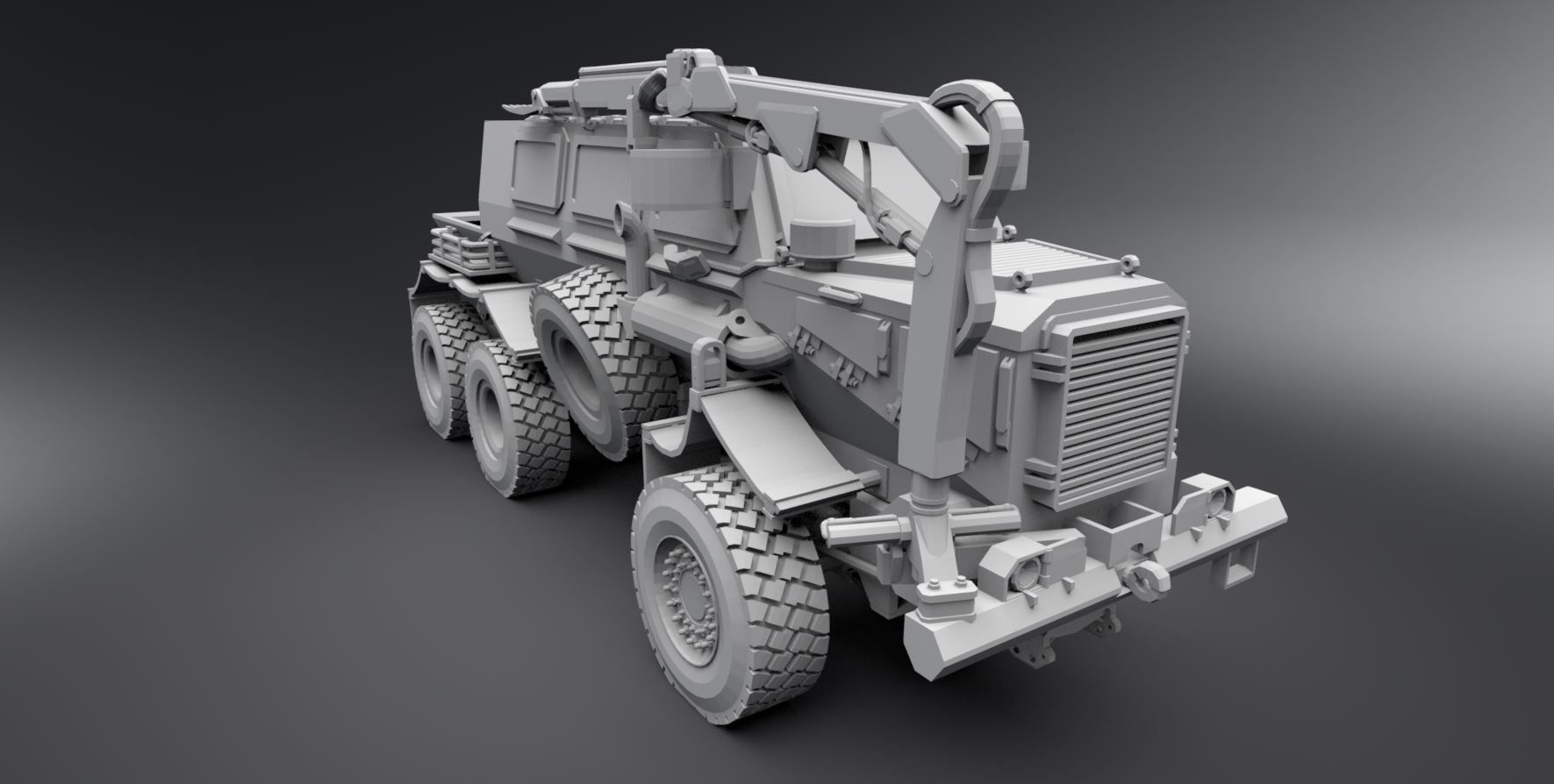 Bufallo MRAP Scale Model 3D print model_4