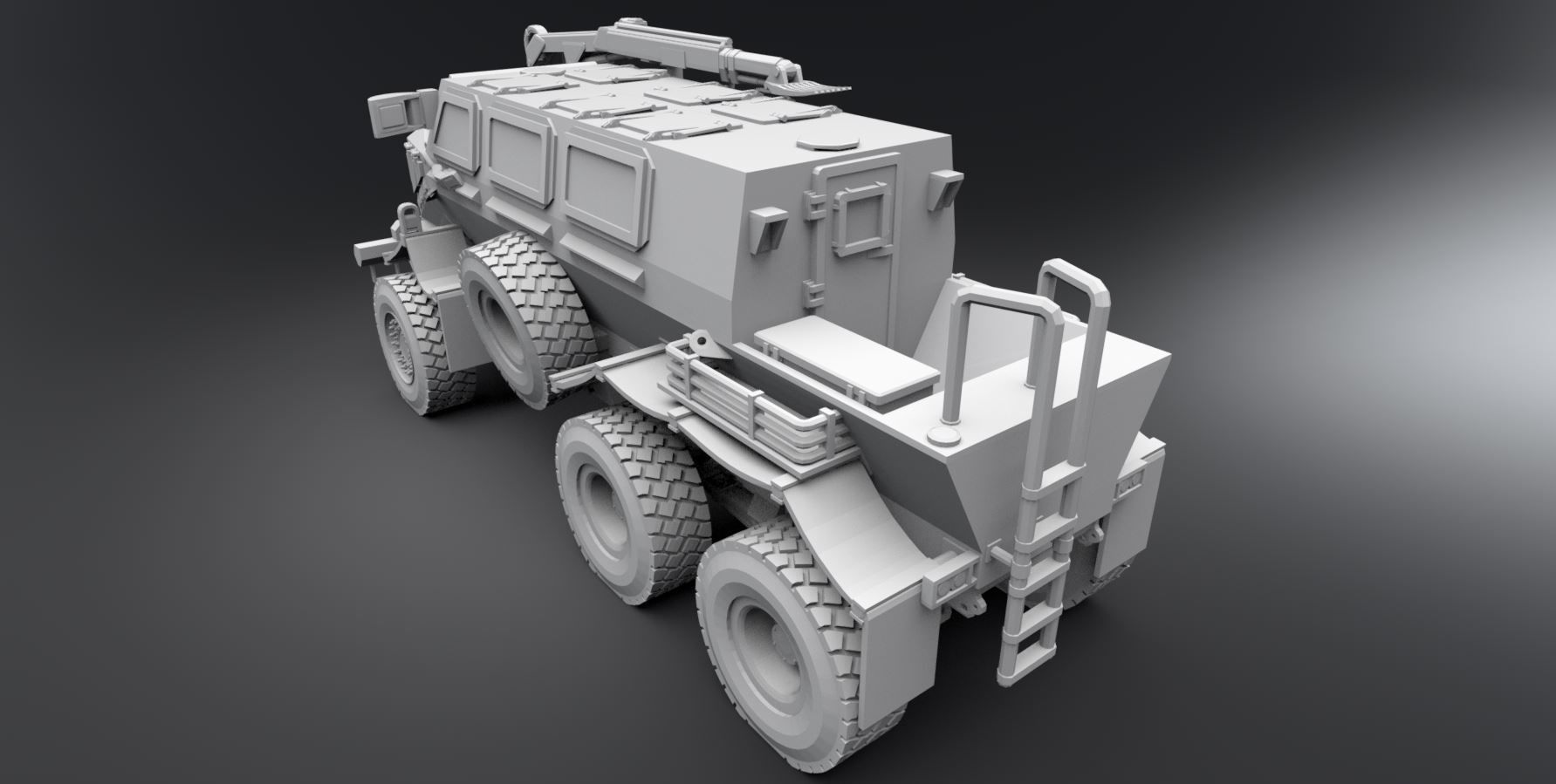 Bufallo MRAP Scale Model 3D print model_2