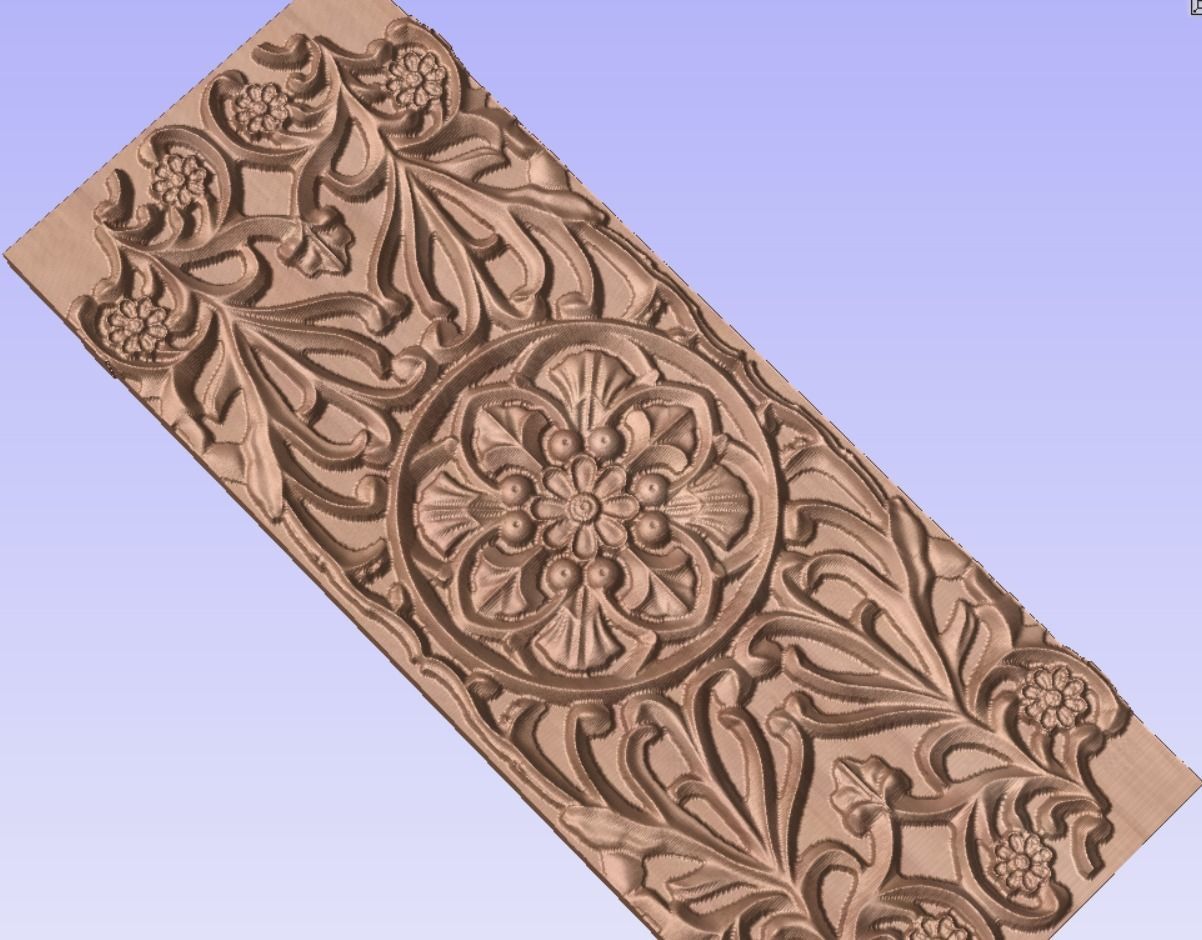 Lattice floral type CNC pattern 3D print model_2