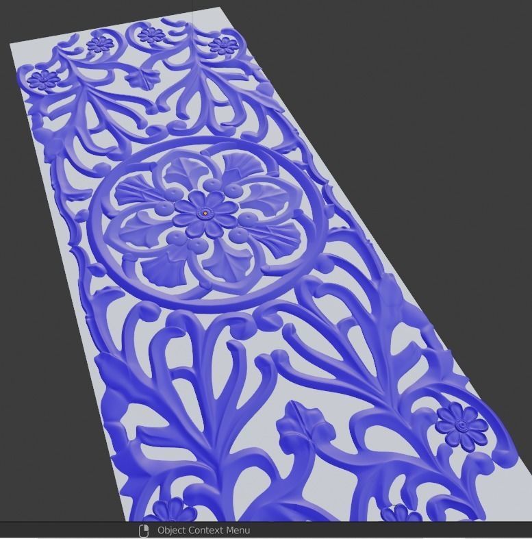 Lattice floral type CNC pattern 3D print model_1