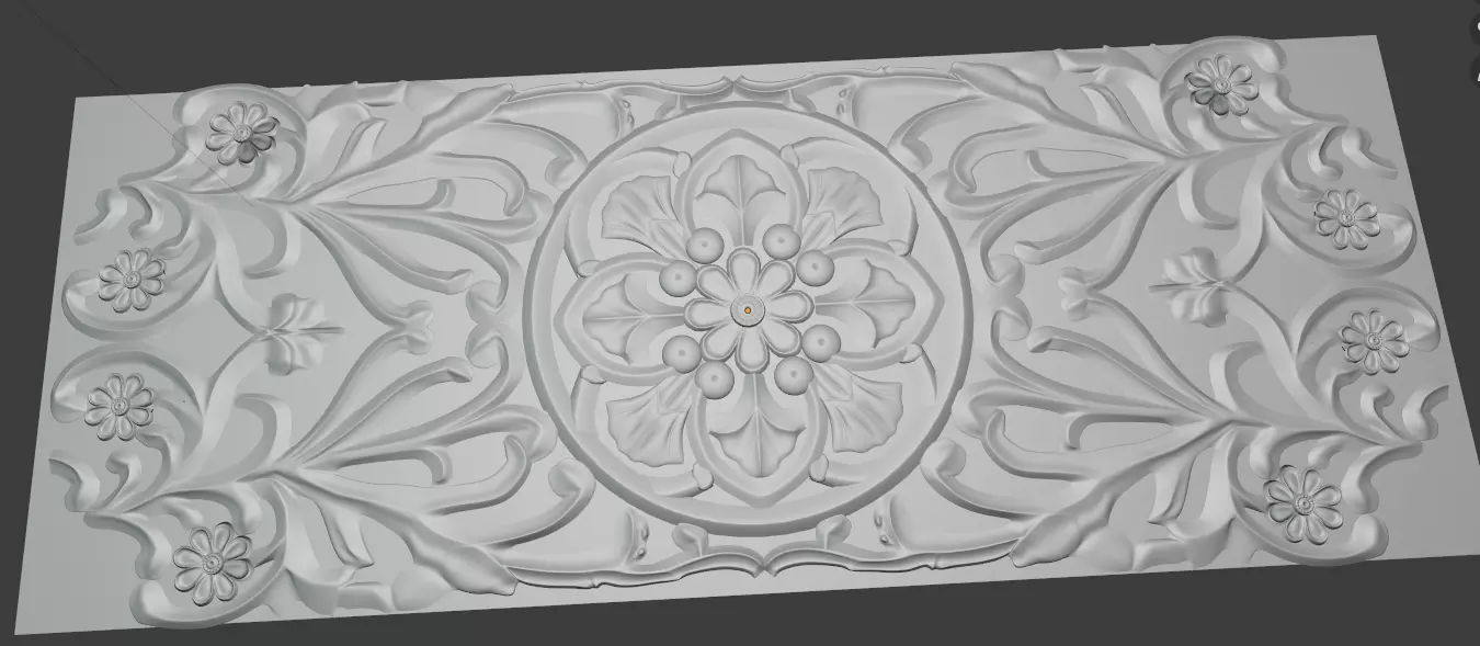 Lattice floral type CNC pattern 3D print model_0