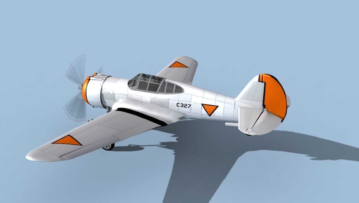 Curtiss H-75C Mohawk Dutch East Indies 3D model_8