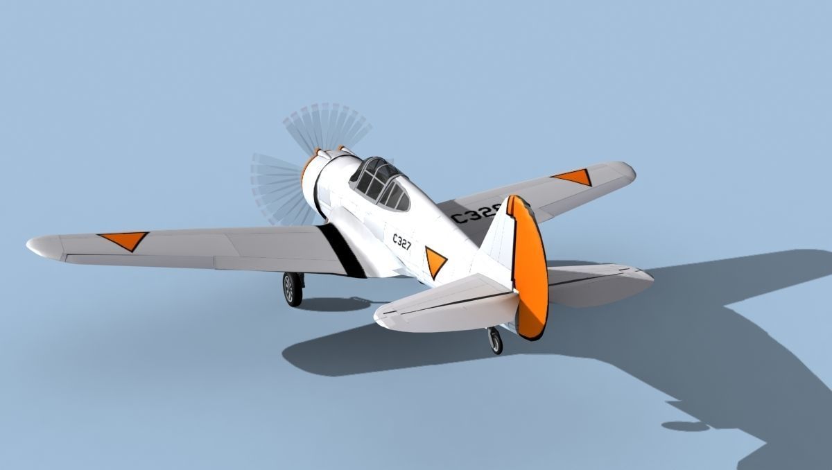 Curtiss H-75C Mohawk Dutch East Indies 3D model_7