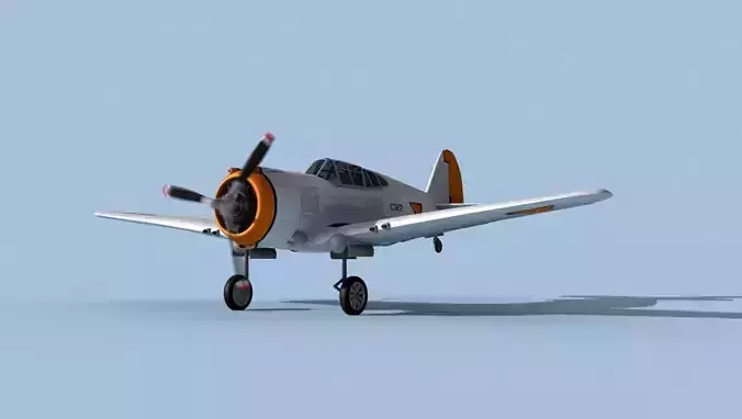 Curtiss H-75C Mohawk Dutch East Indies 3D model