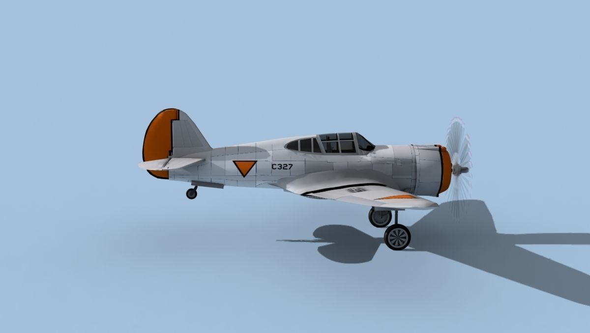 Curtiss H-75C Mohawk Dutch East Indies 3D model_4