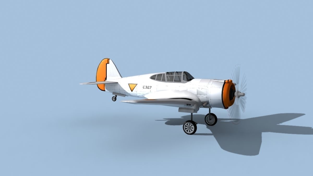 Curtiss H-75C Mohawk Dutch East Indies 3D model_3