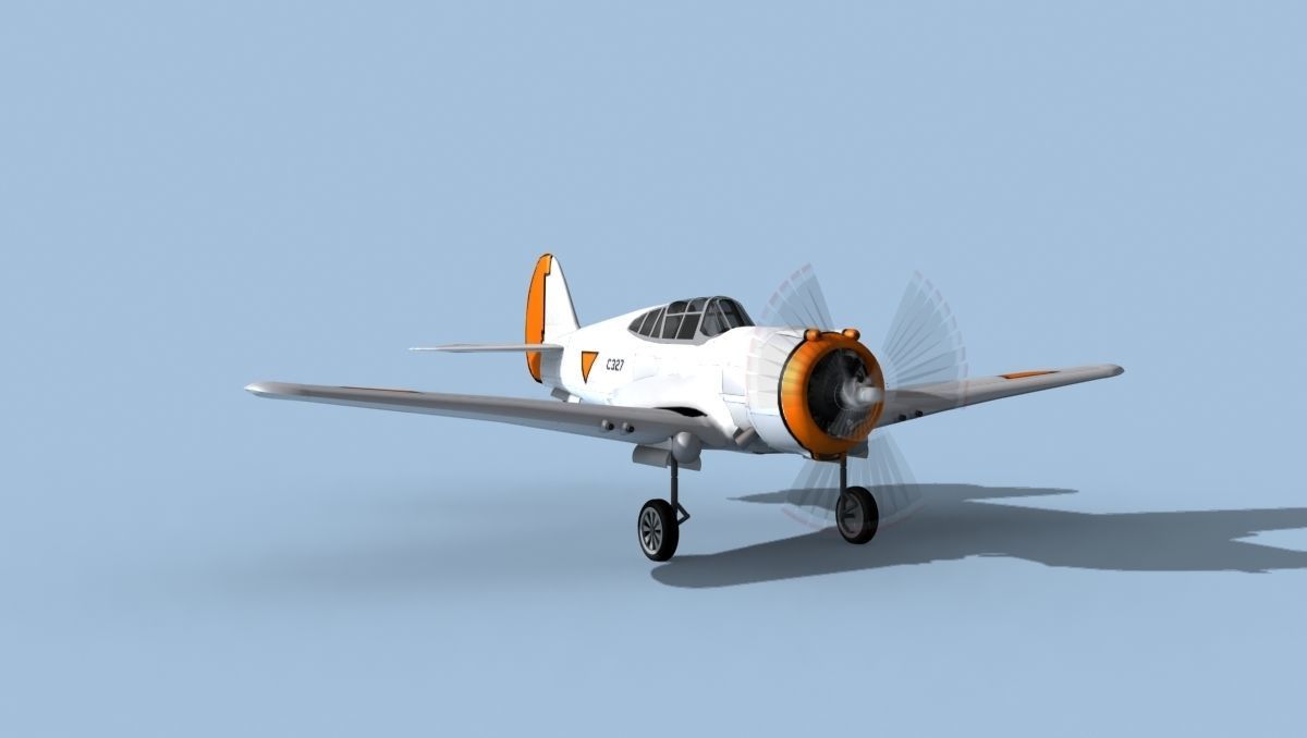 Curtiss H-75C Mohawk Dutch East Indies 3D model_2