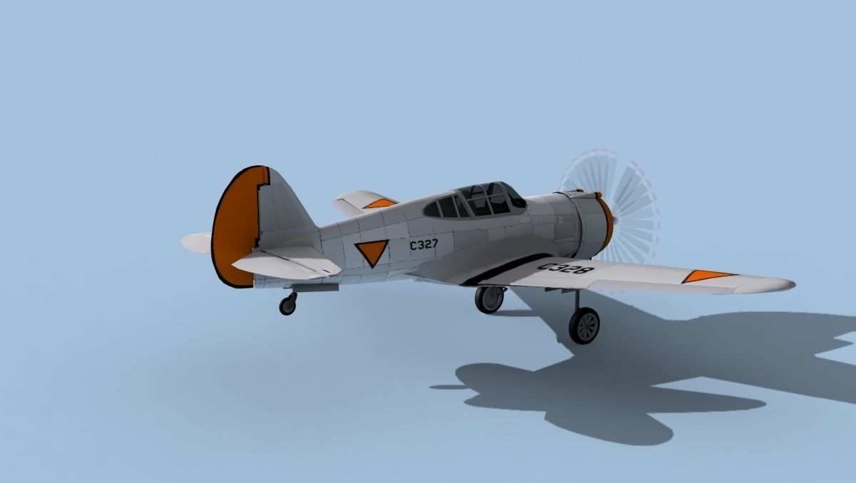 Curtiss H-75C Mohawk Dutch East Indies 3D model_5