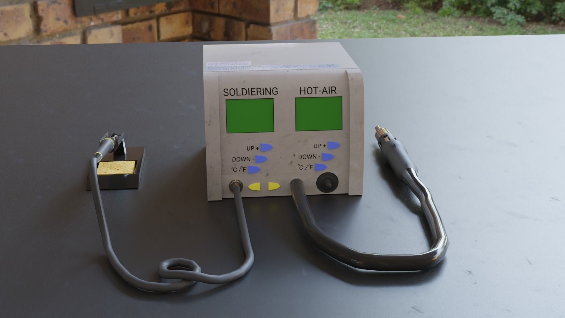 Soldiering station  Low-poly 3D model_5