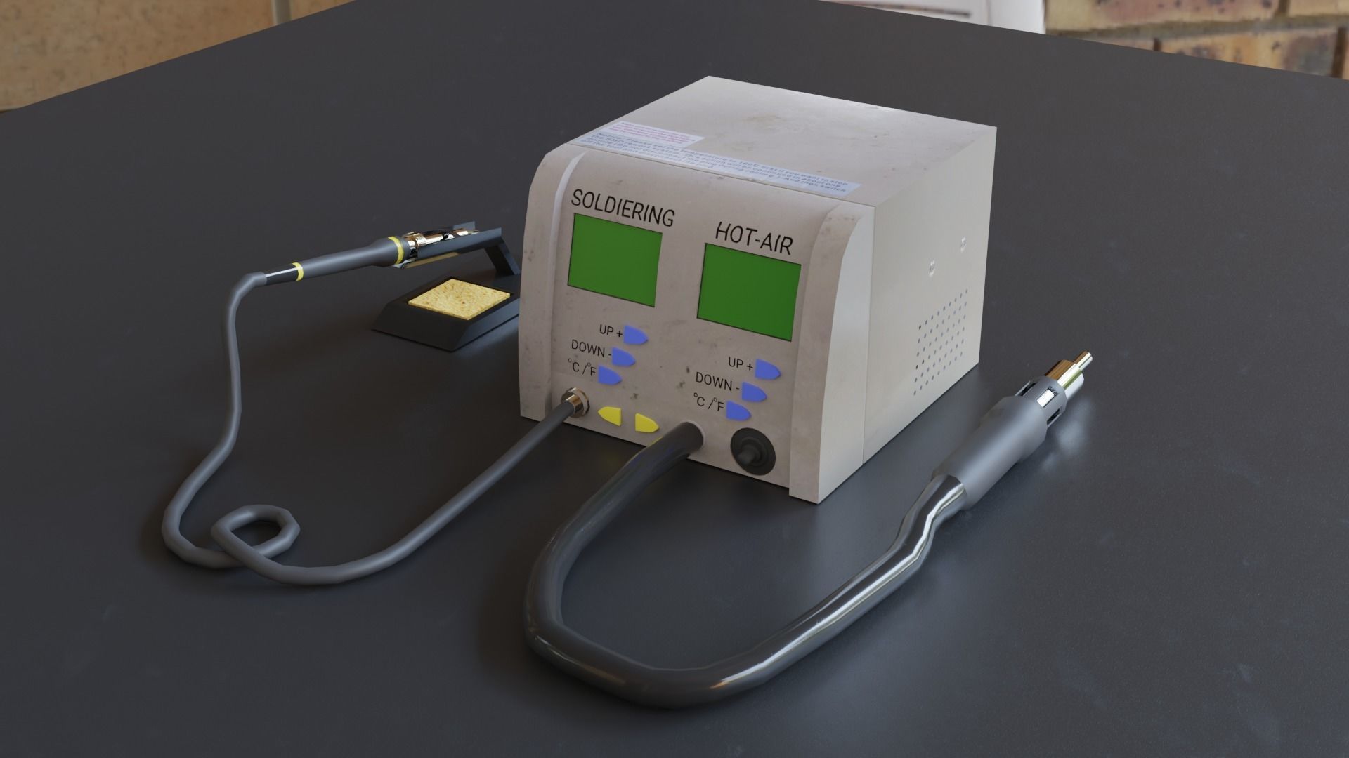 Soldiering station  Low-poly 3D model_3