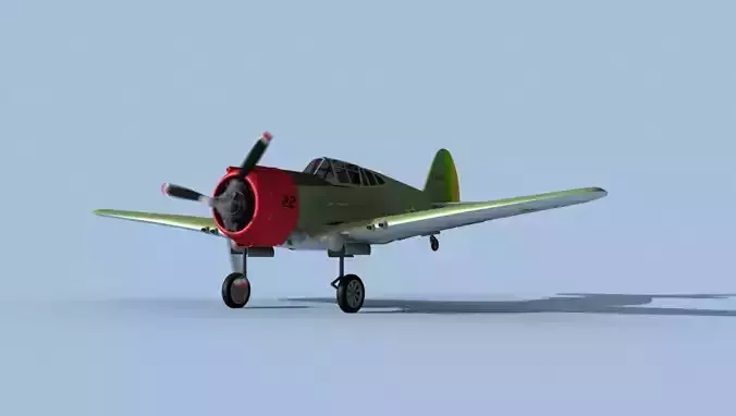 Curtiss H-75C Mohawk V19 Brazil 3D model
