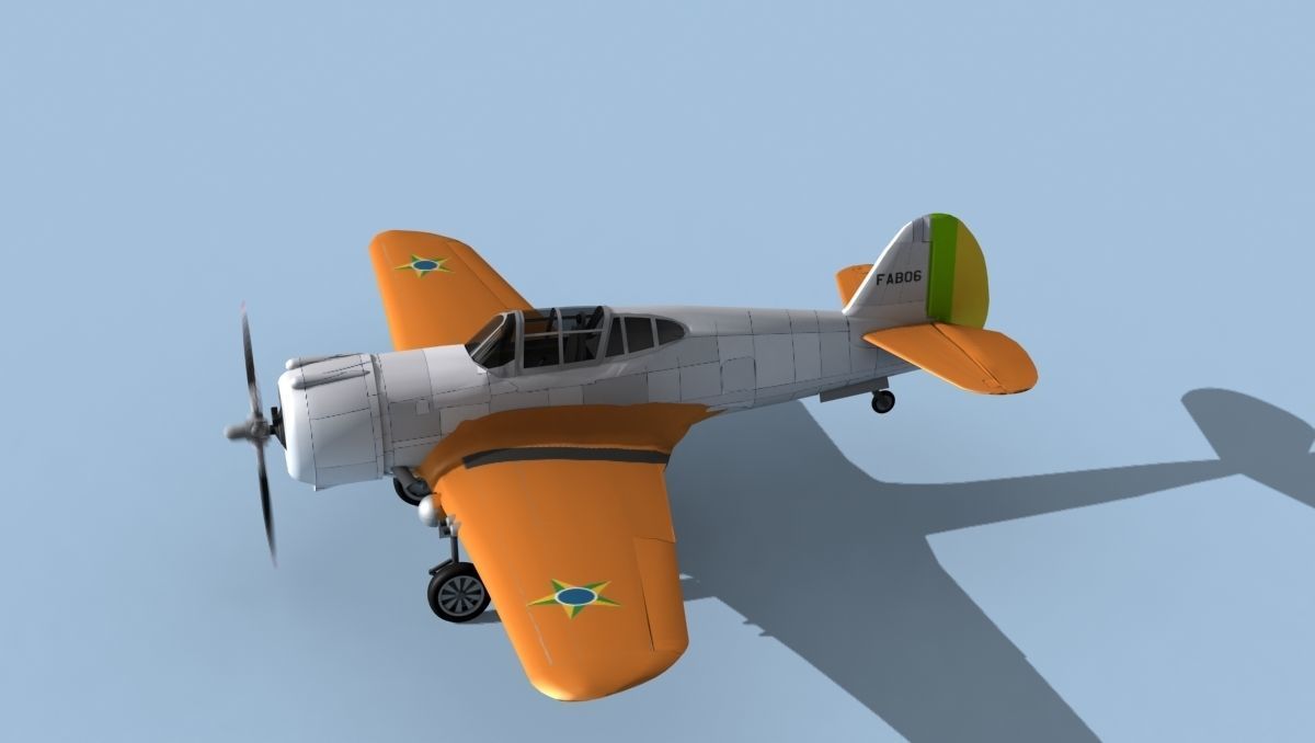 Curtiss H-75C Mohawk V20 Brazil 3D model_9