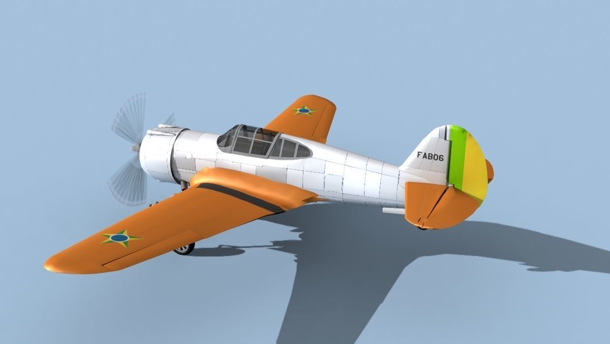 Curtiss H-75C Mohawk V20 Brazil 3D model_8