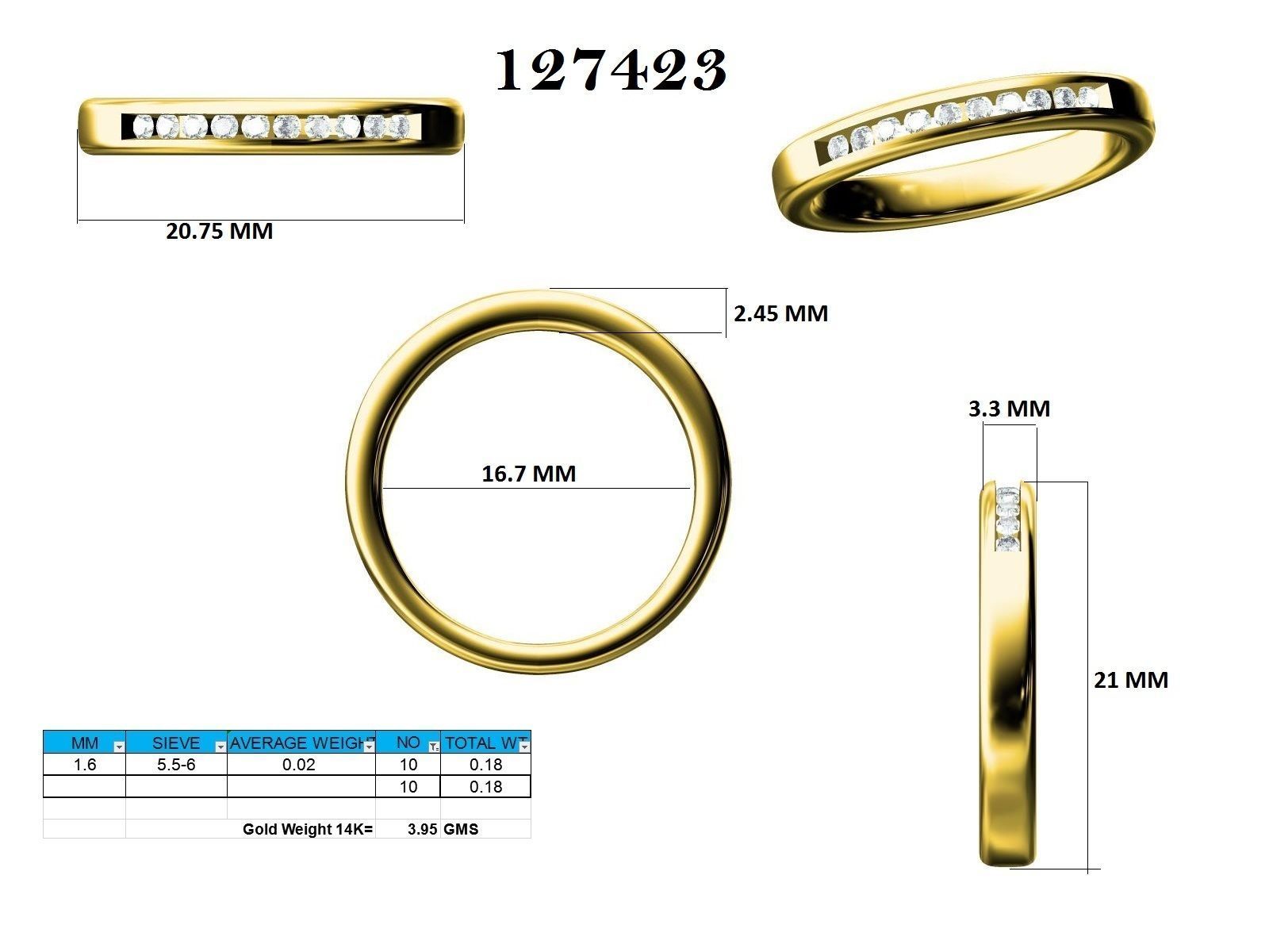 Ring - 127423 3D print model_12