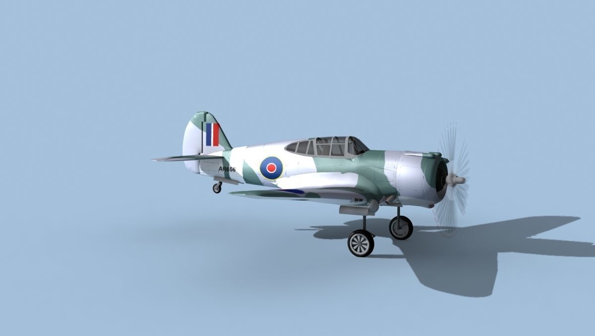 Curtiss H-75C Mohawk V21 RAF 3D model_3