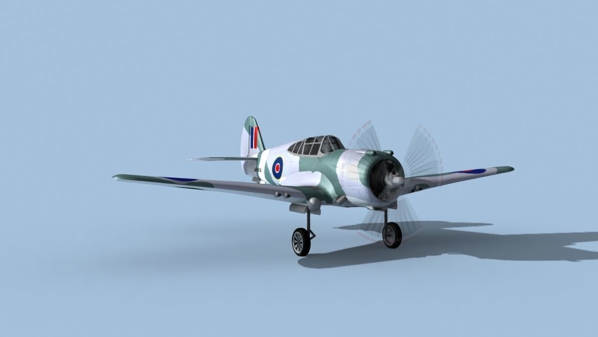Curtiss H-75C Mohawk V21 RAF 3D model_2