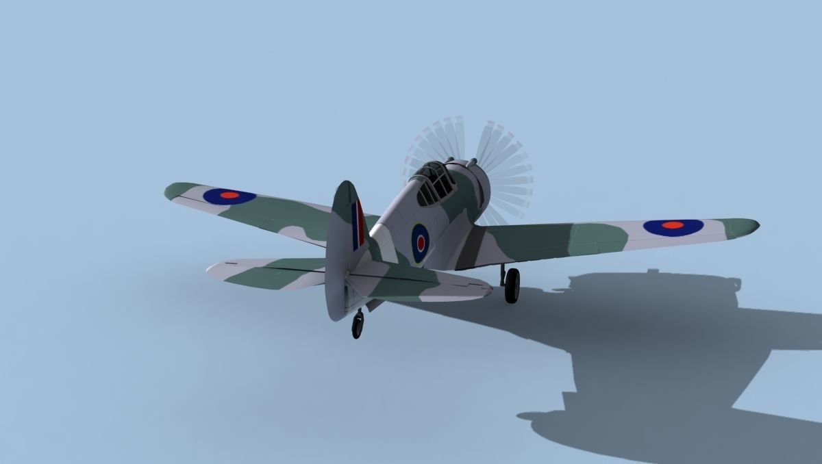 Curtiss H-75C Mohawk V21 RAF 3D model_6