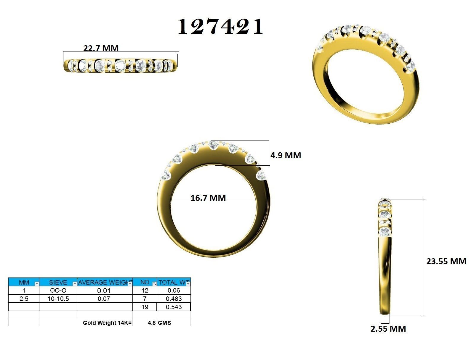 Ring - 127421 3D print model_12