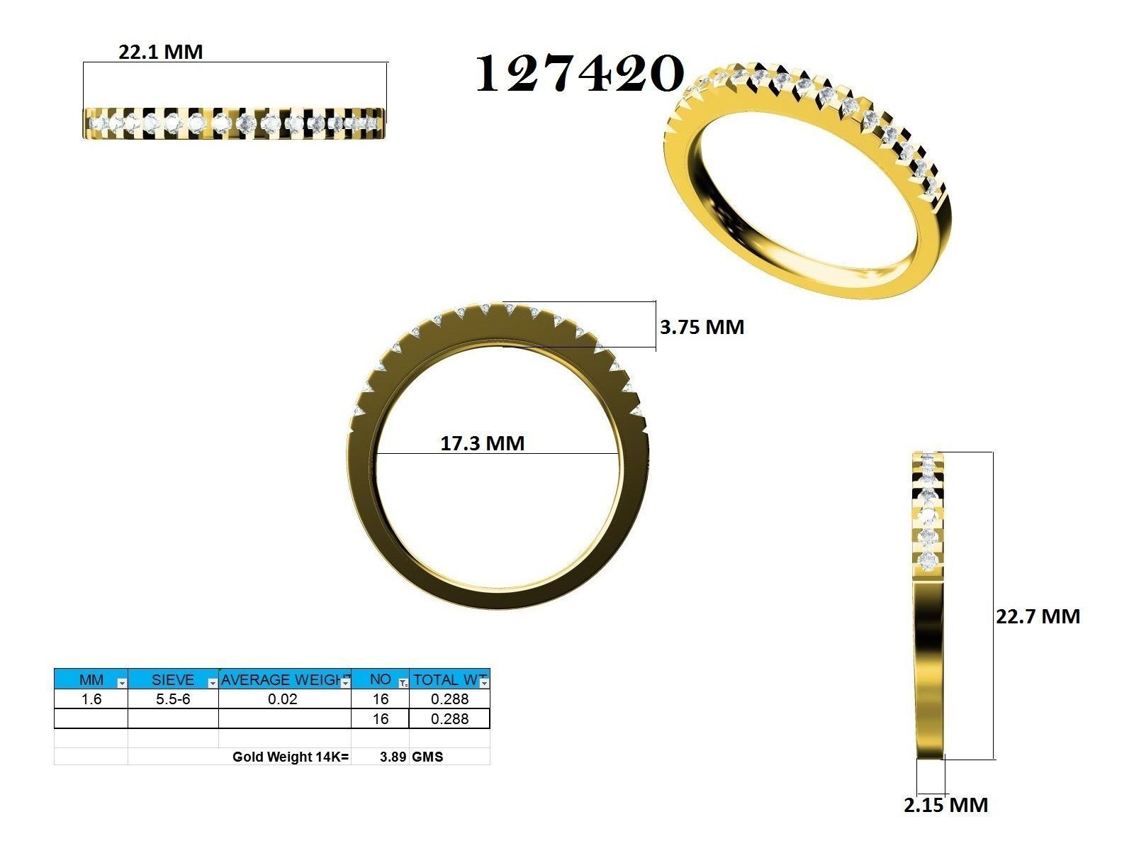 Ring - 127420 3D print model_12