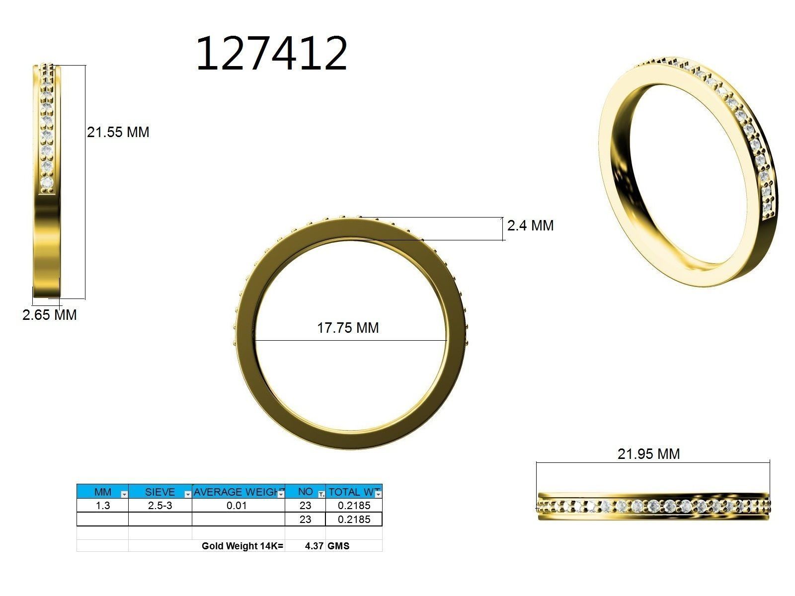 Ring - 127412 3D print model_12