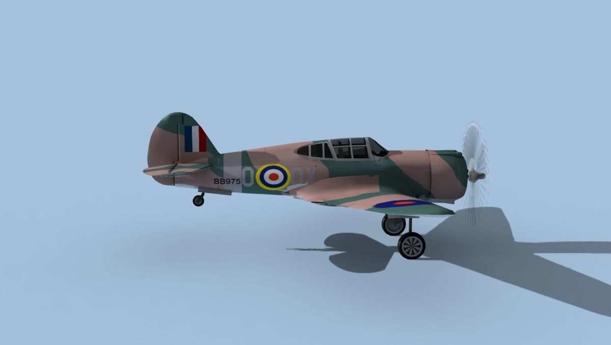 Curtiss H-75C Mohawk V22 RAF 3D model_4