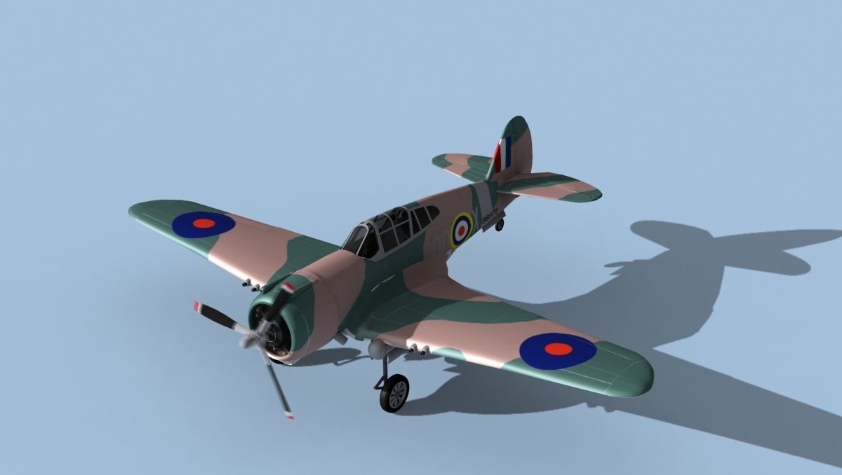 Curtiss H-75C Mohawk V22 RAF 3D model_10