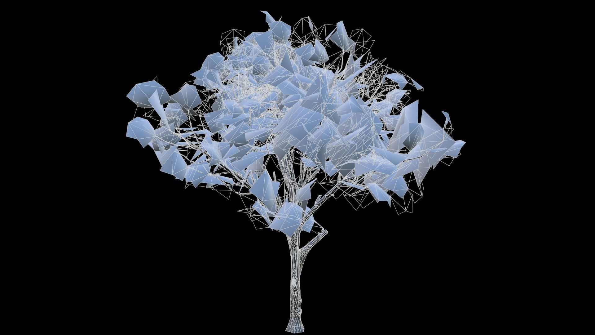 Broadleaf 002 Low-poly 3D model_9