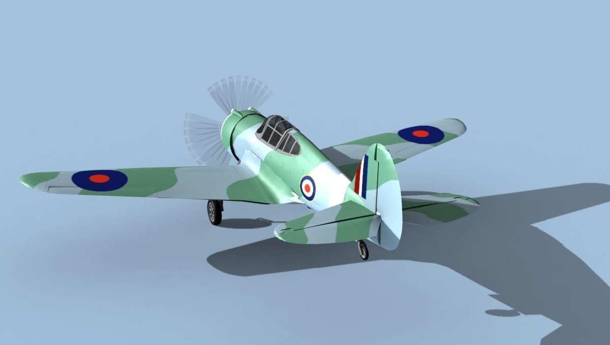 Curtiss H-75C Mohawk V24 RAF 3D model_7