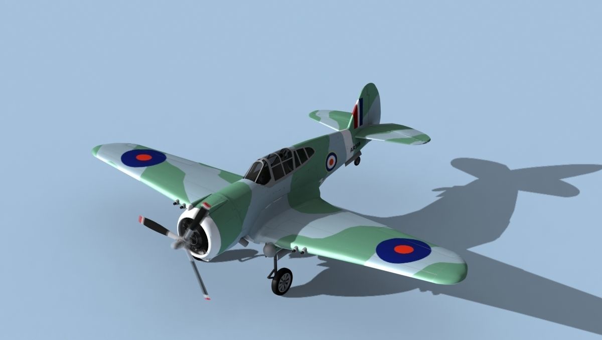 Curtiss H-75C Mohawk V24 RAF 3D model_10