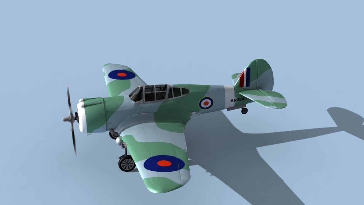 Curtiss H-75C Mohawk V24 RAF 3D model_9