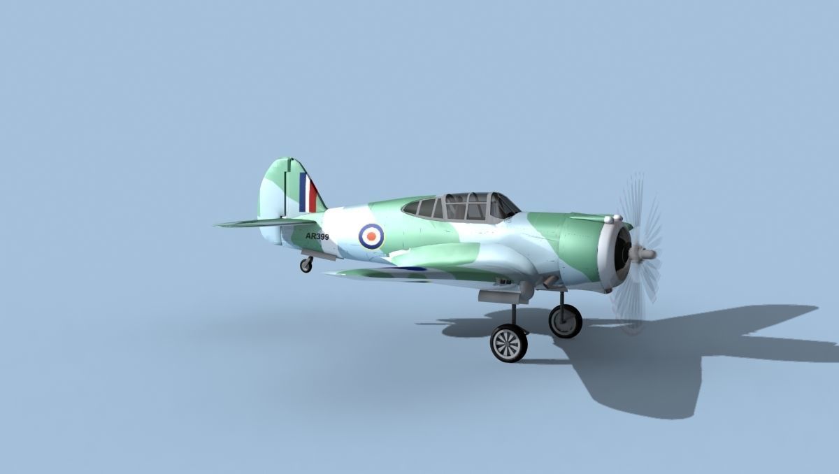 Curtiss H-75C Mohawk V24 RAF 3D model_3