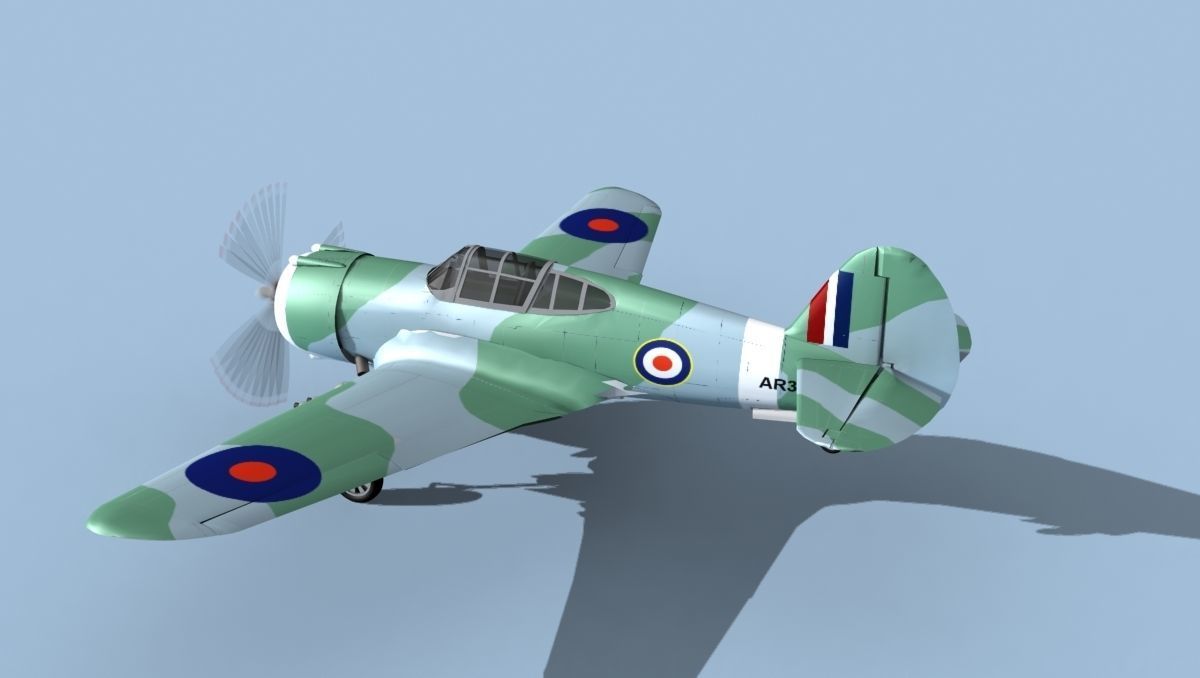 Curtiss H-75C Mohawk V24 RAF 3D model_8