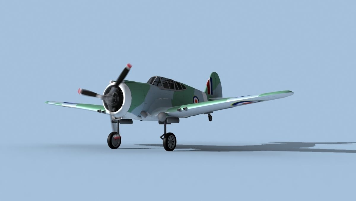 Curtiss H-75C Mohawk V24 RAF 3D model_1