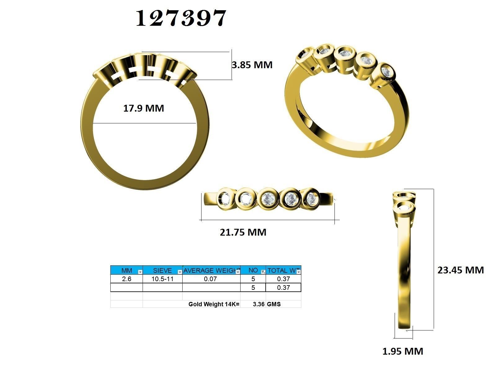 Ring - 127397 3D print model_12