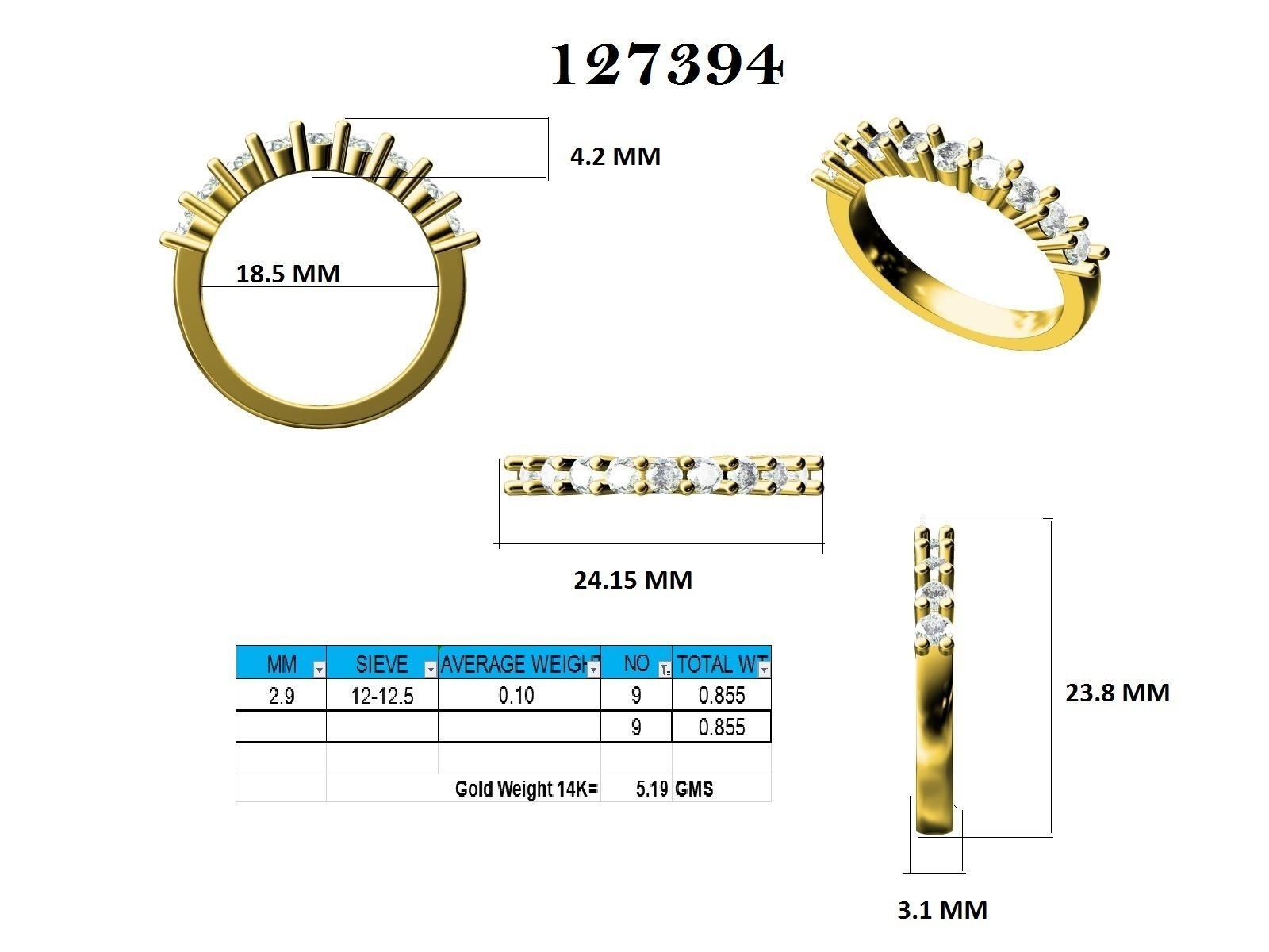 Ring - 127394 3D print model_12