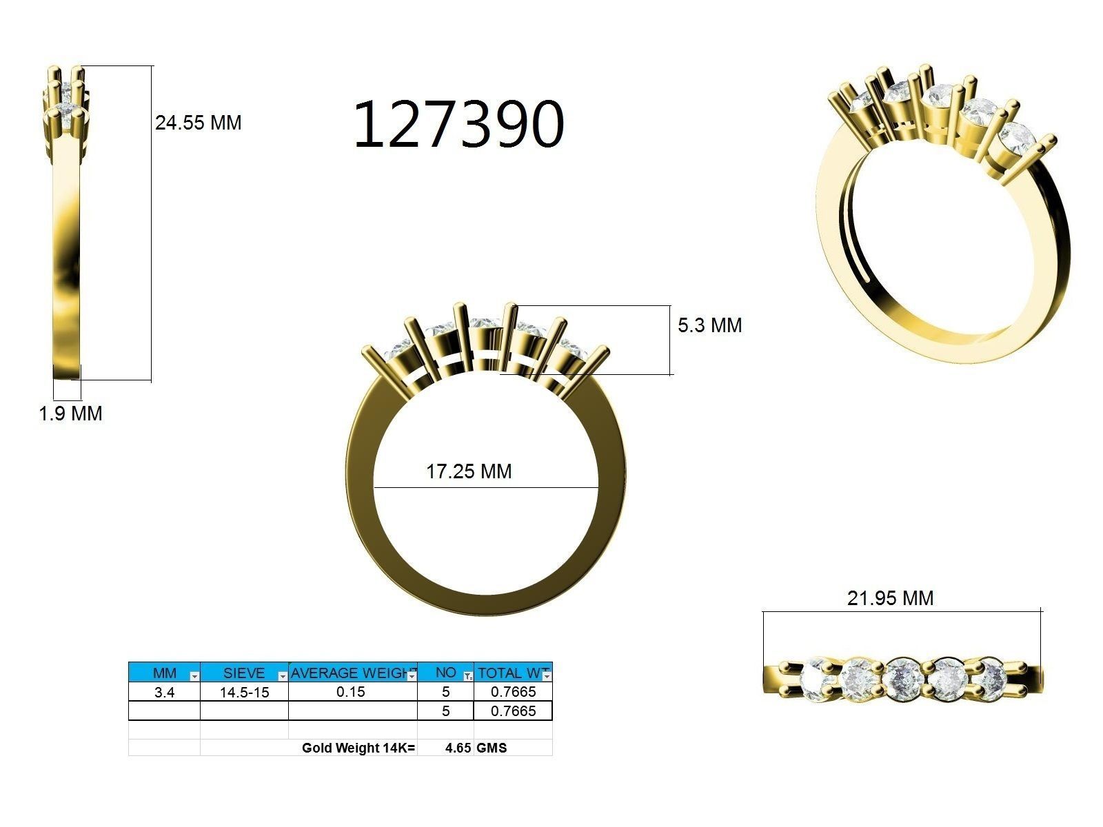 Ring - 127390 3D print model_12