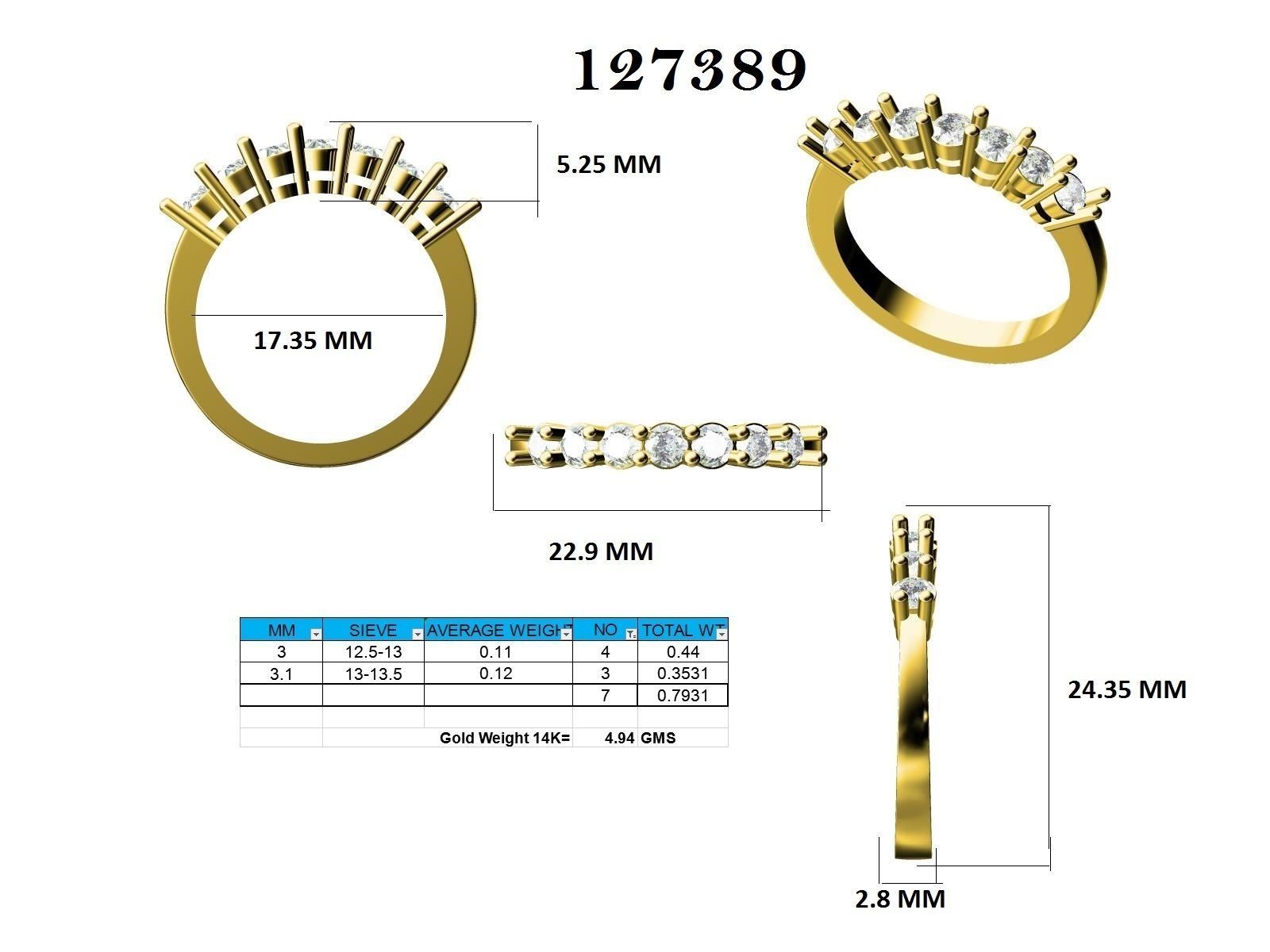 Ring - 127389 3D print model_12
