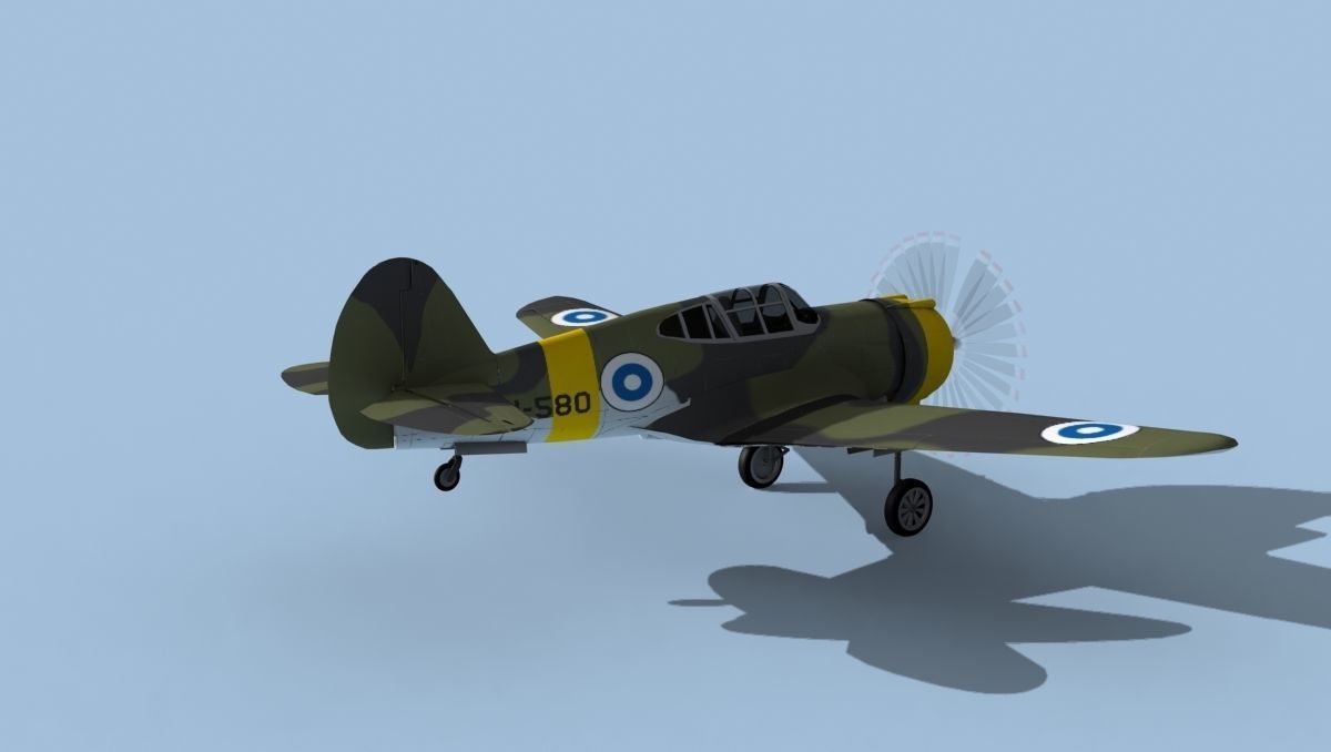 Curtiss H-75C Mohawk Finland 3D model_5