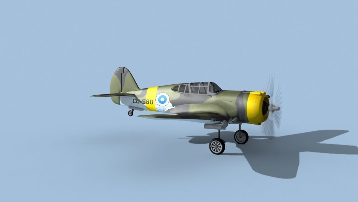 Curtiss H-75C Mohawk Finland 3D model_3