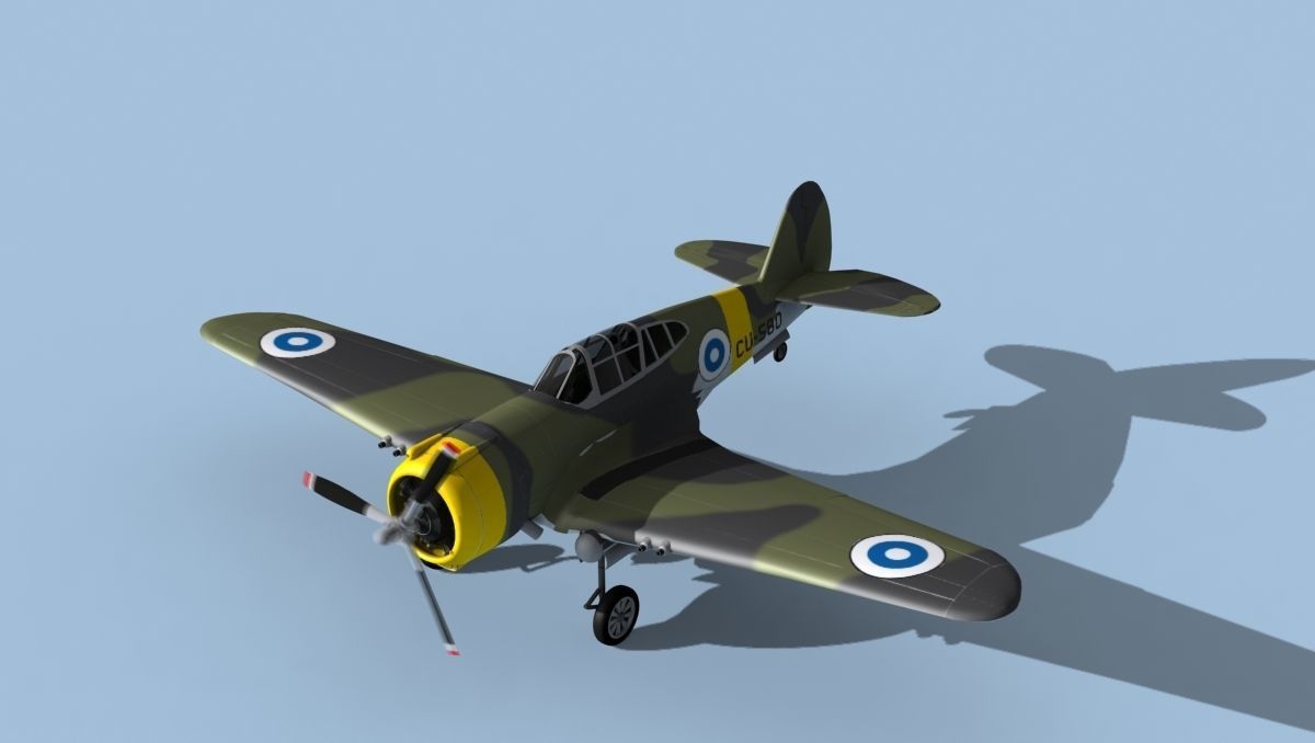 Curtiss H-75C Mohawk Finland 3D model_10