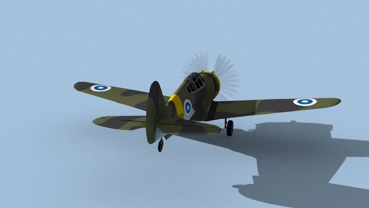 Curtiss H-75C Mohawk Finland 3D model_6