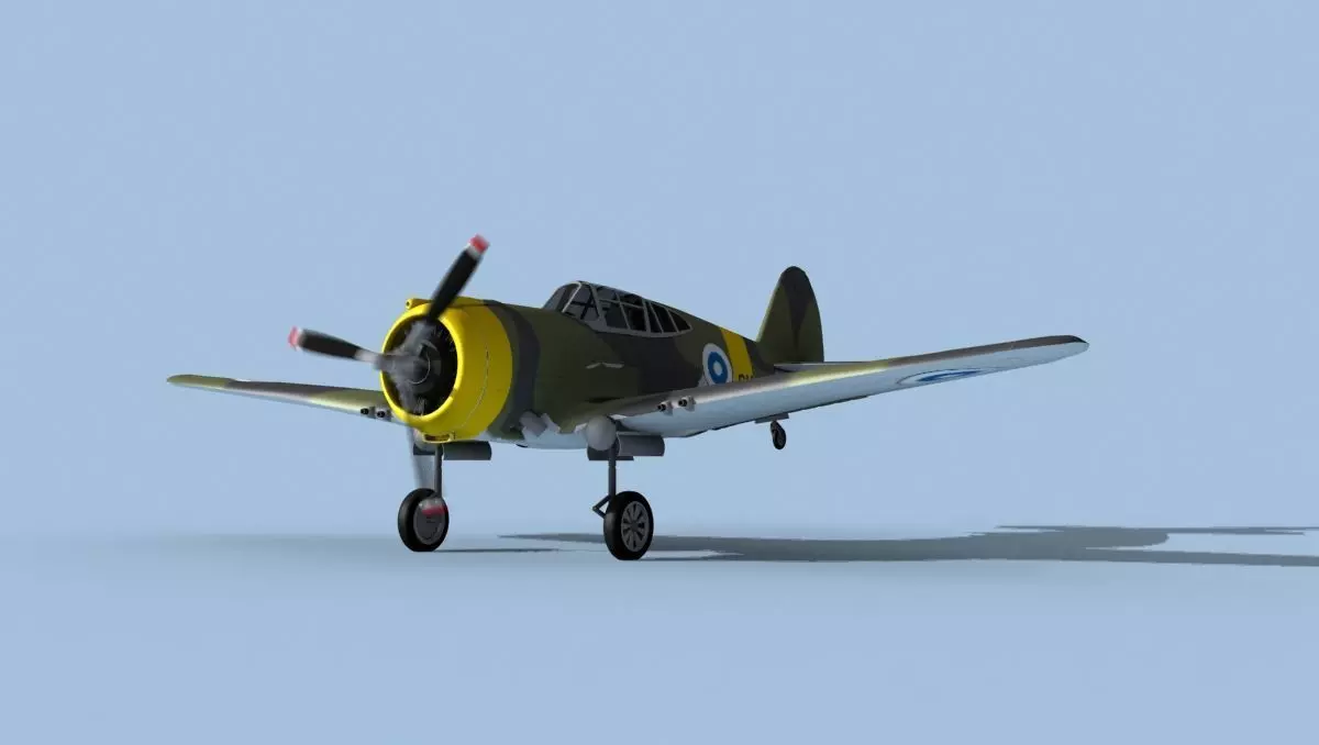 Curtiss H-75C Mohawk Finland 3D model_0