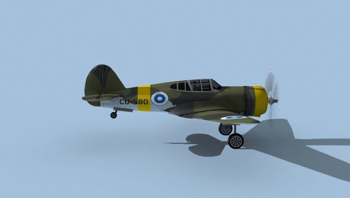 Curtiss H-75C Mohawk Finland 3D model_4