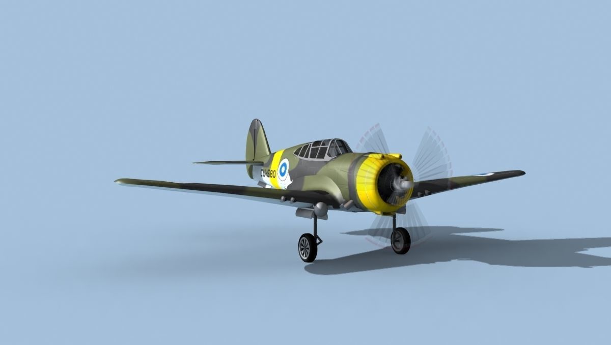 Curtiss H-75C Mohawk Finland 3D model_2