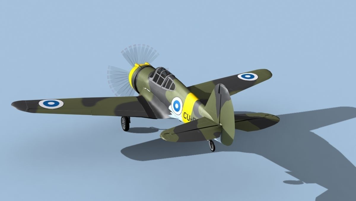 Curtiss H-75C Mohawk Finland 3D model_7