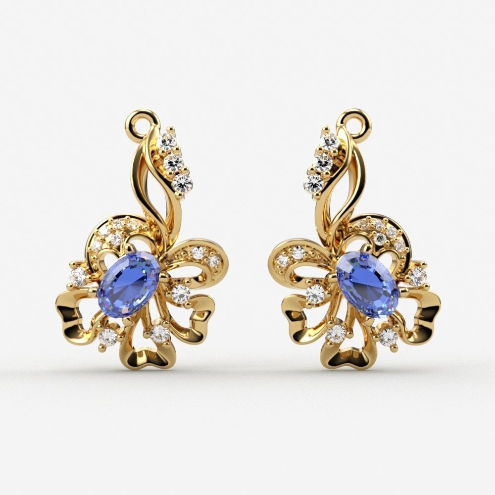 Women pendant with gems 3dm stl CAD 3D print model_5