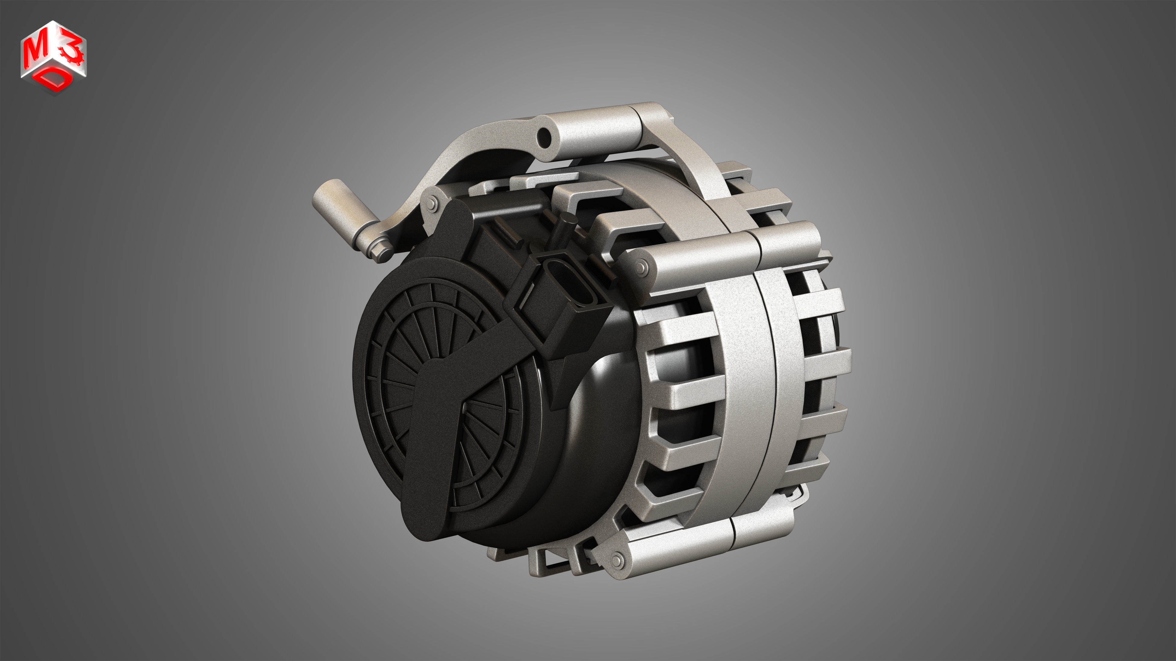 Engine Alternator 3D model_2