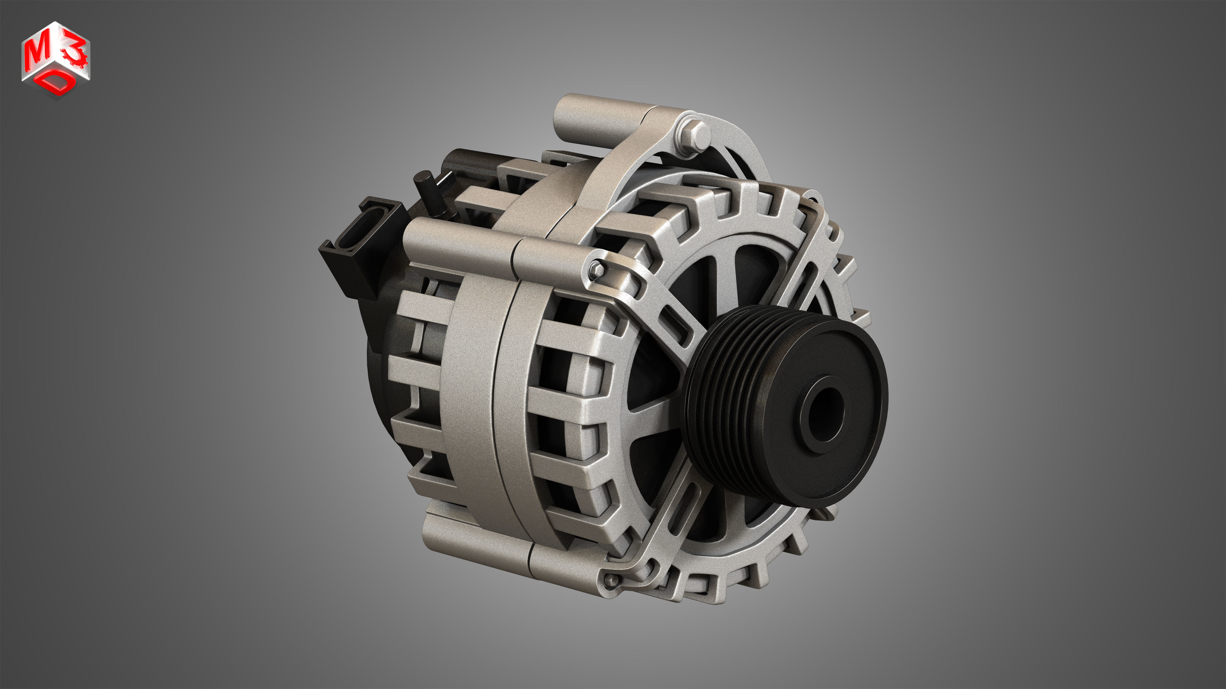 Engine Alternator 3D model_3