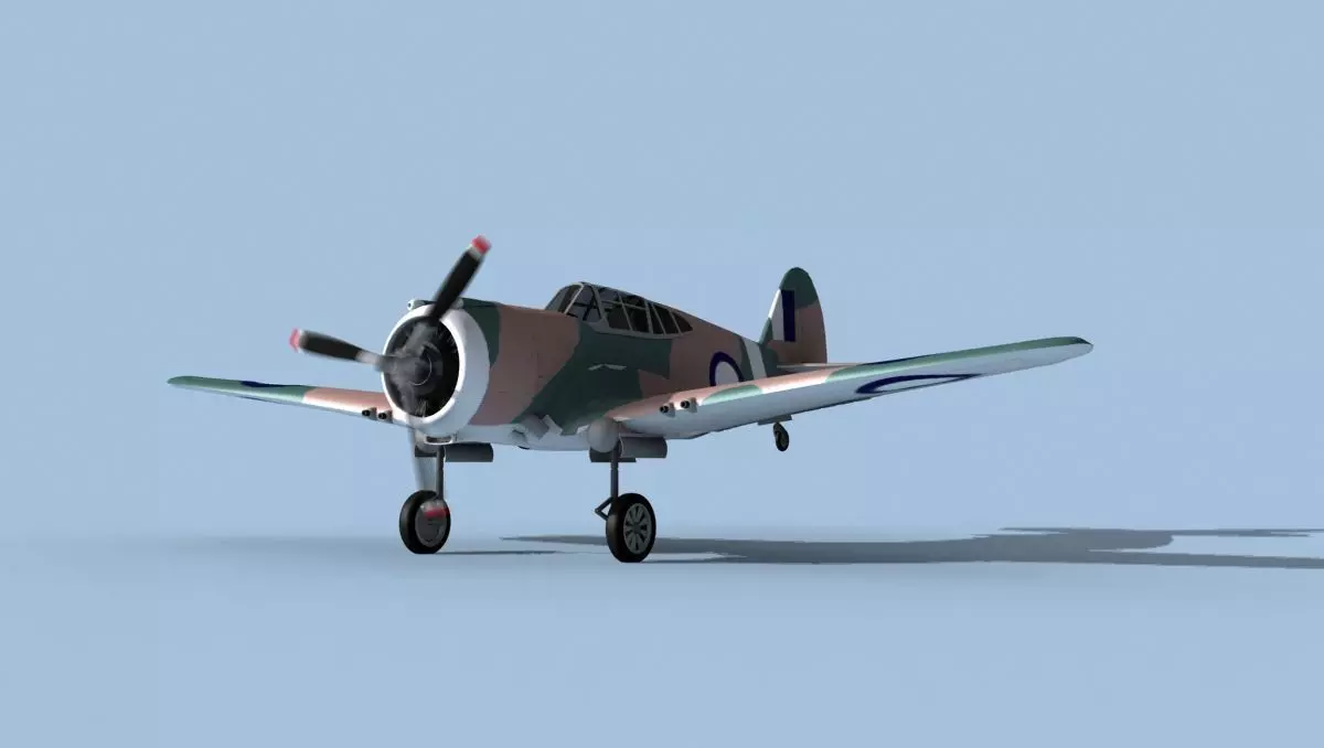 Curtiss H-75C Mohawk New Zealand 3D model_0
